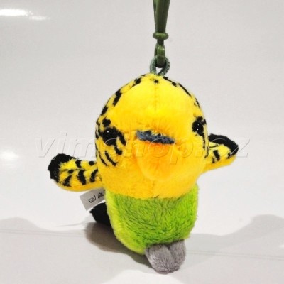 Plyšový přívěšek Andulka - žlutá 9cm