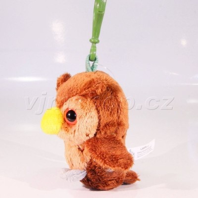 Plyšový přívěšek Sova - hnědá 8cm