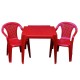 Sada 2 židličky a stoleček Progarden - červený