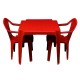 Sada 2 židličky a stoleček Progarden - červený