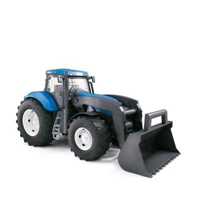 Traktor modrý NEW HOLAND 40cm s radlicí