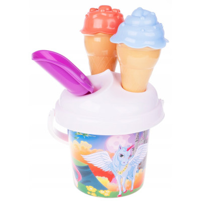 Kyblík sada na písek prům.13cm Unicorn ICE